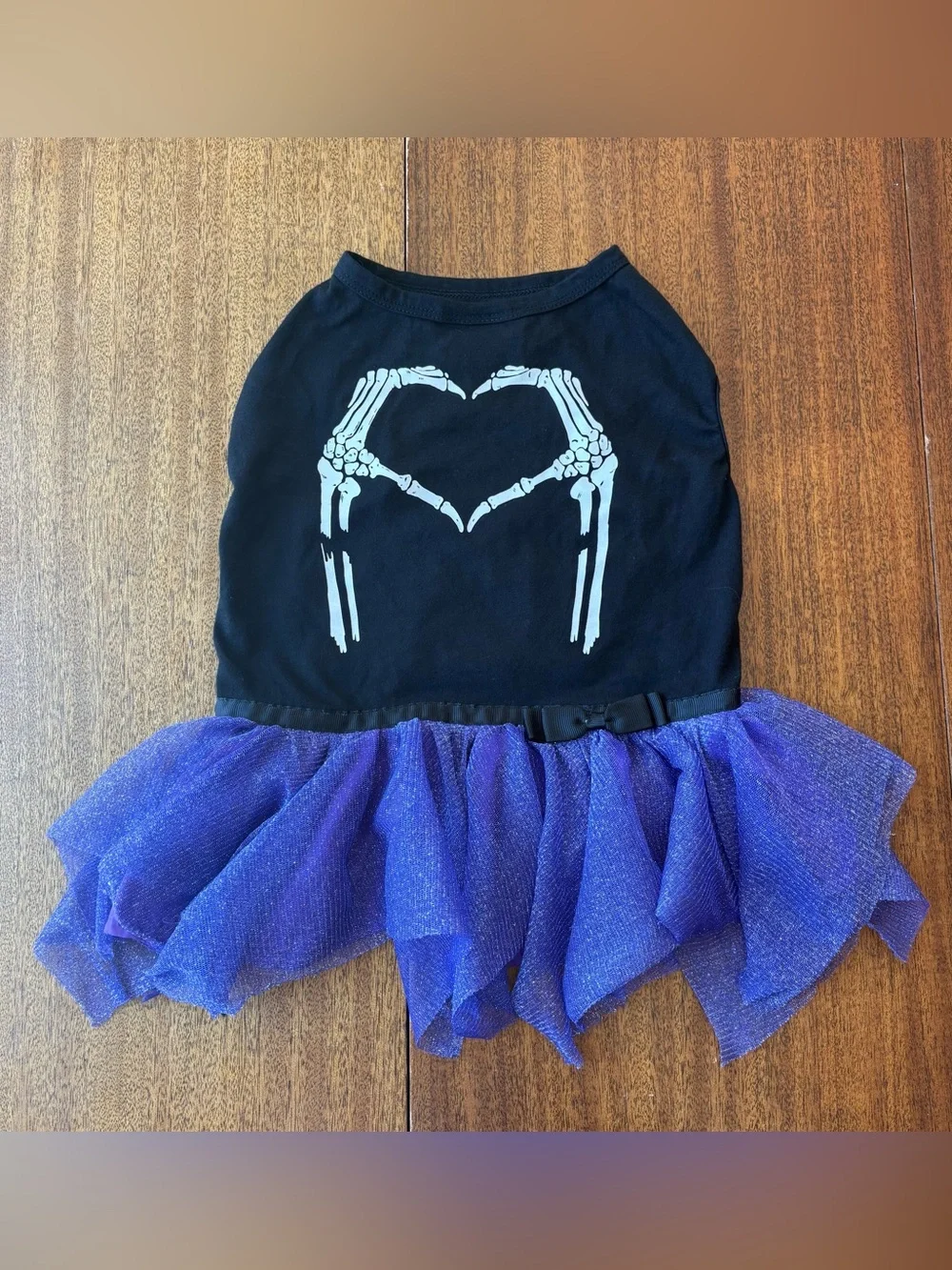 Thrills & Chills Dog Apparel Halloween Skeleton Tutu Dress – Size S 10-15 lbs